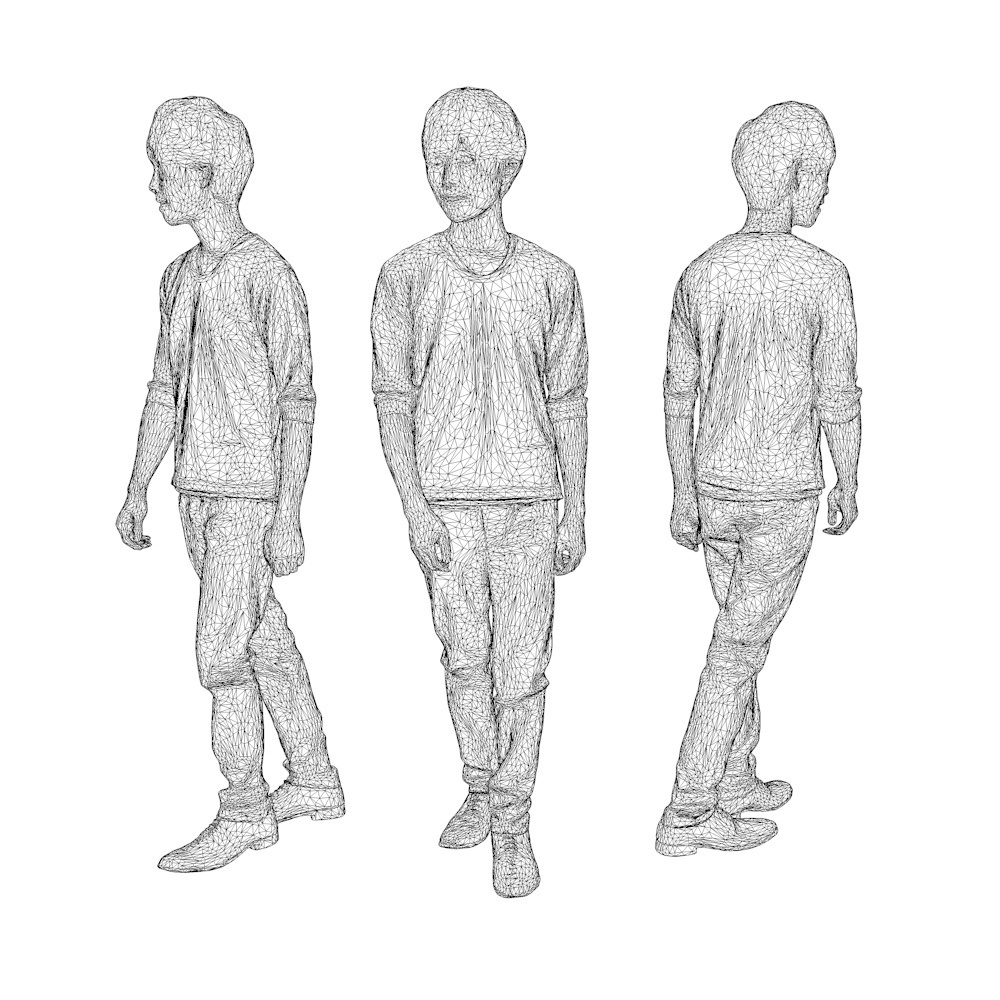 3D人物素材ポーズド 037_Toru