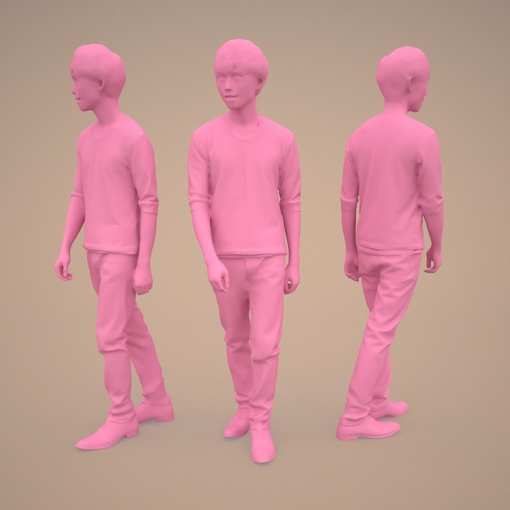 3D人物素材ポーズド 037_Toru