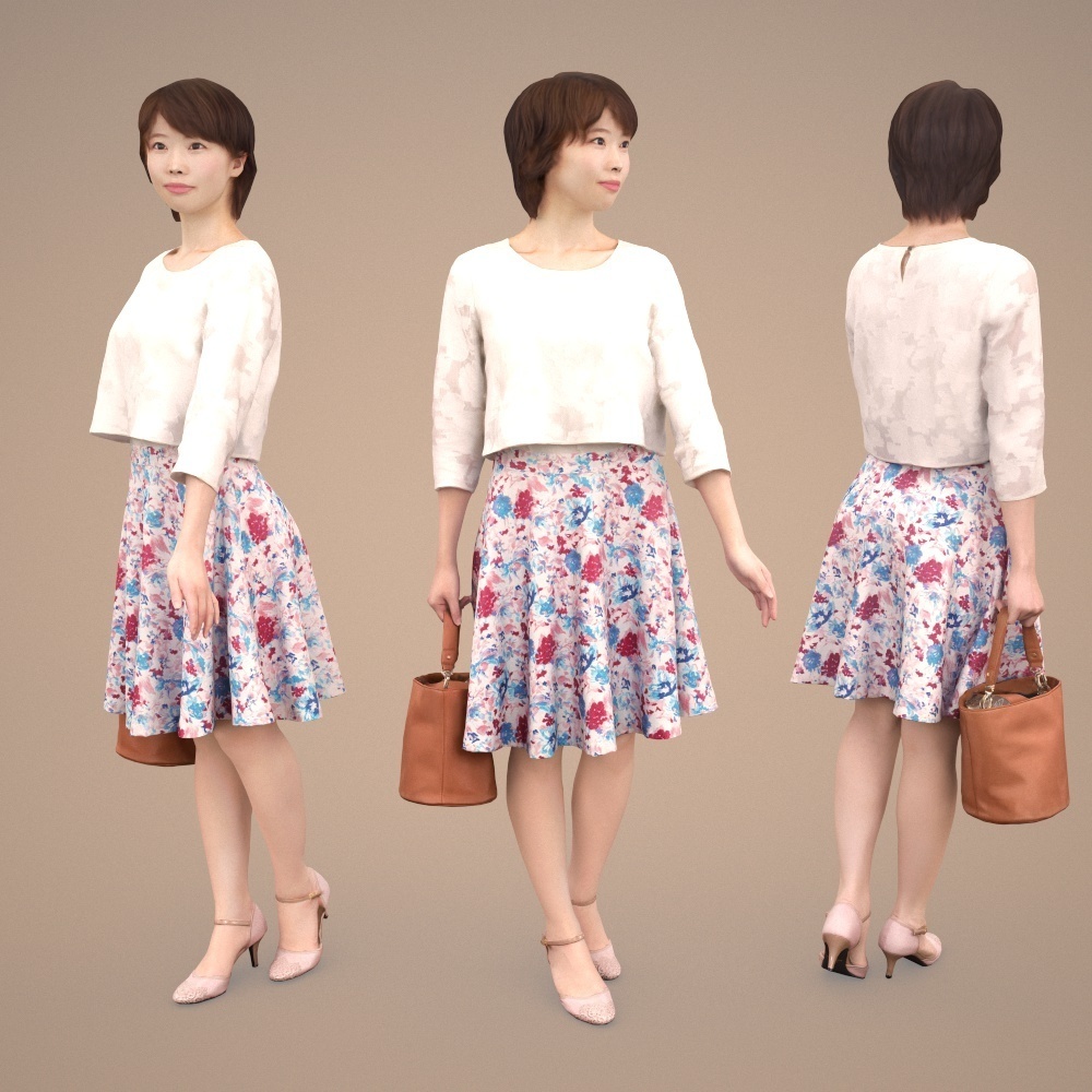 3D人物素材ポーズド 021_Haru