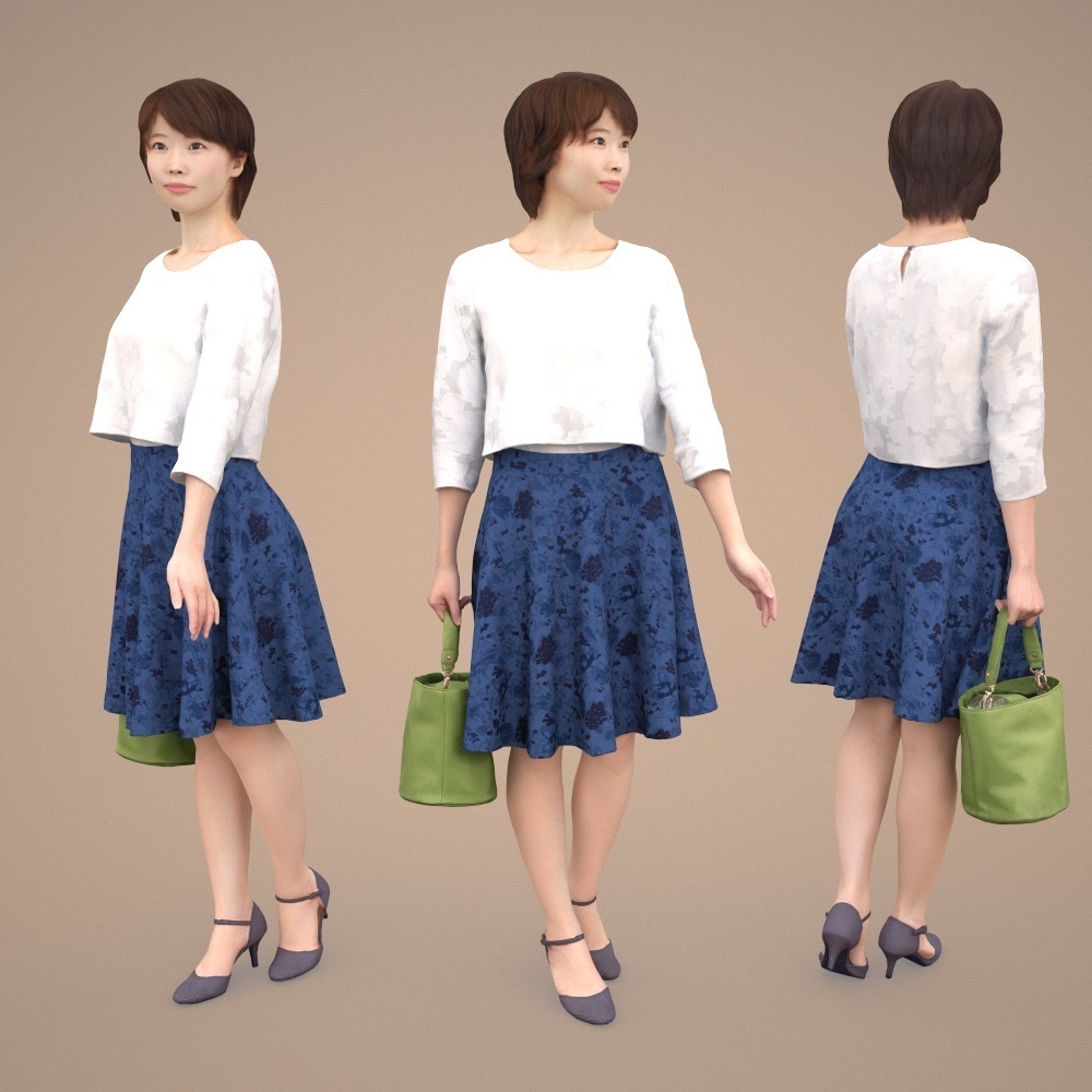 3D人物素材ポーズド 021_Haru