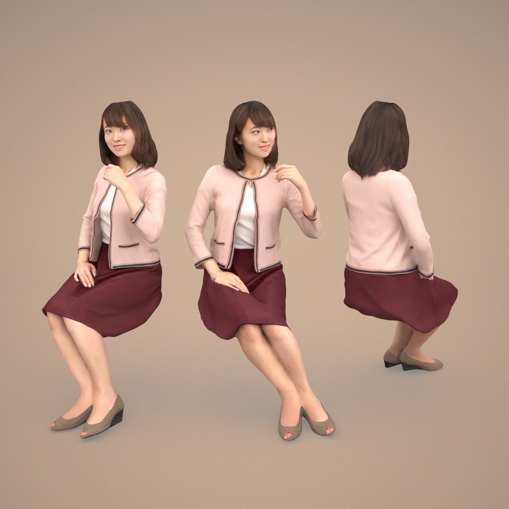 3D人物素材ポーズド 015_Kana