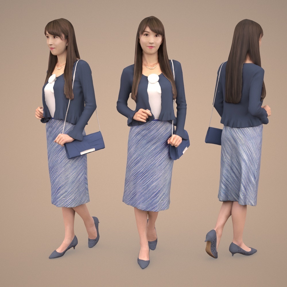 3D人物素材ポーズド 005_Rika