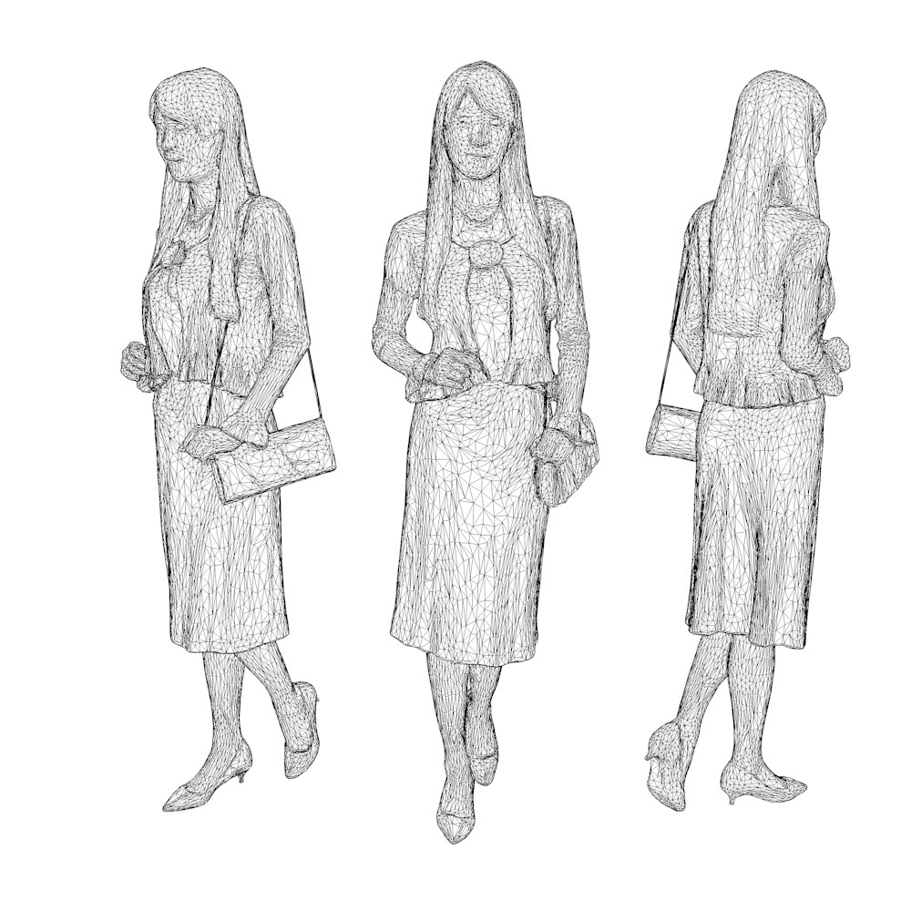 3D人物素材ポーズド 005_Rika