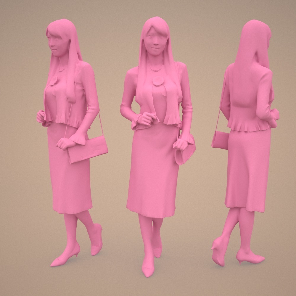3D人物素材ポーズド 005_Rika