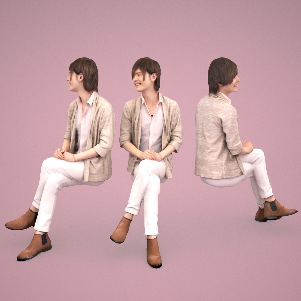 3D人物素材ポーズド 081_Ren