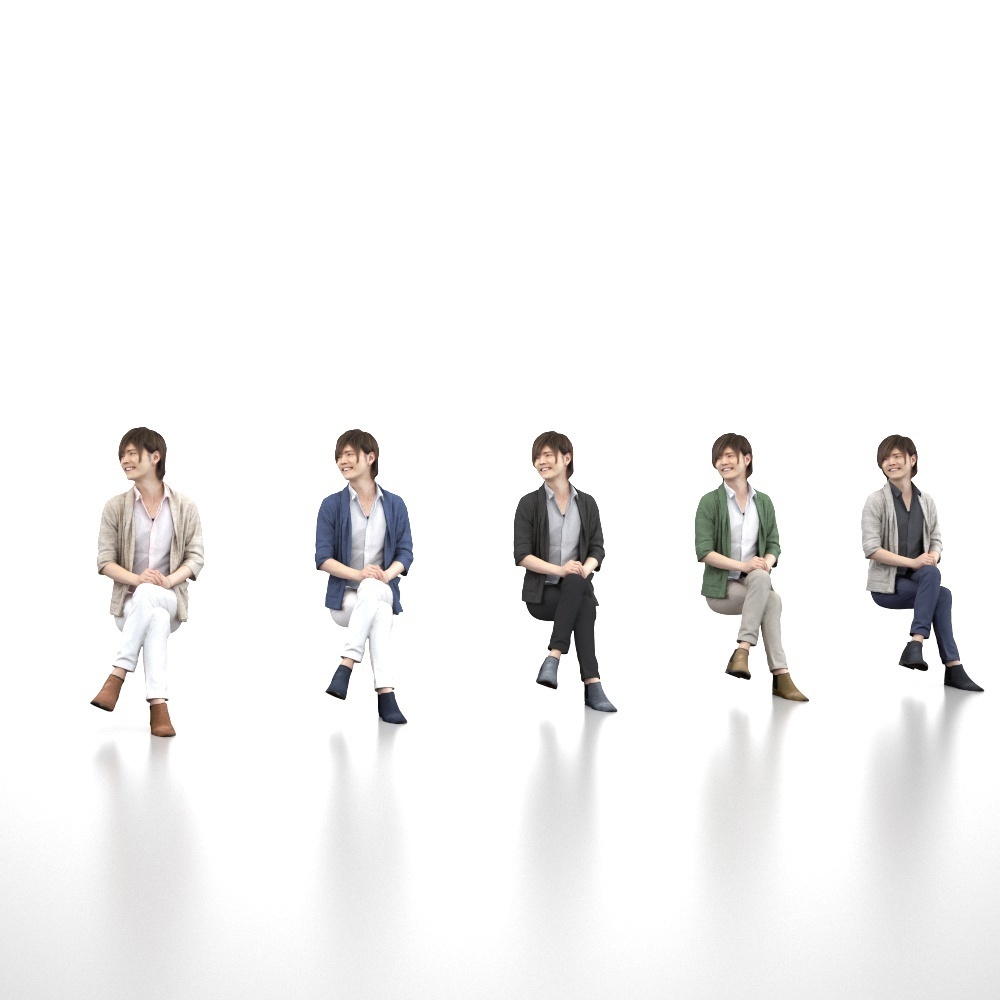 3D人物素材ポーズド 081_Ren