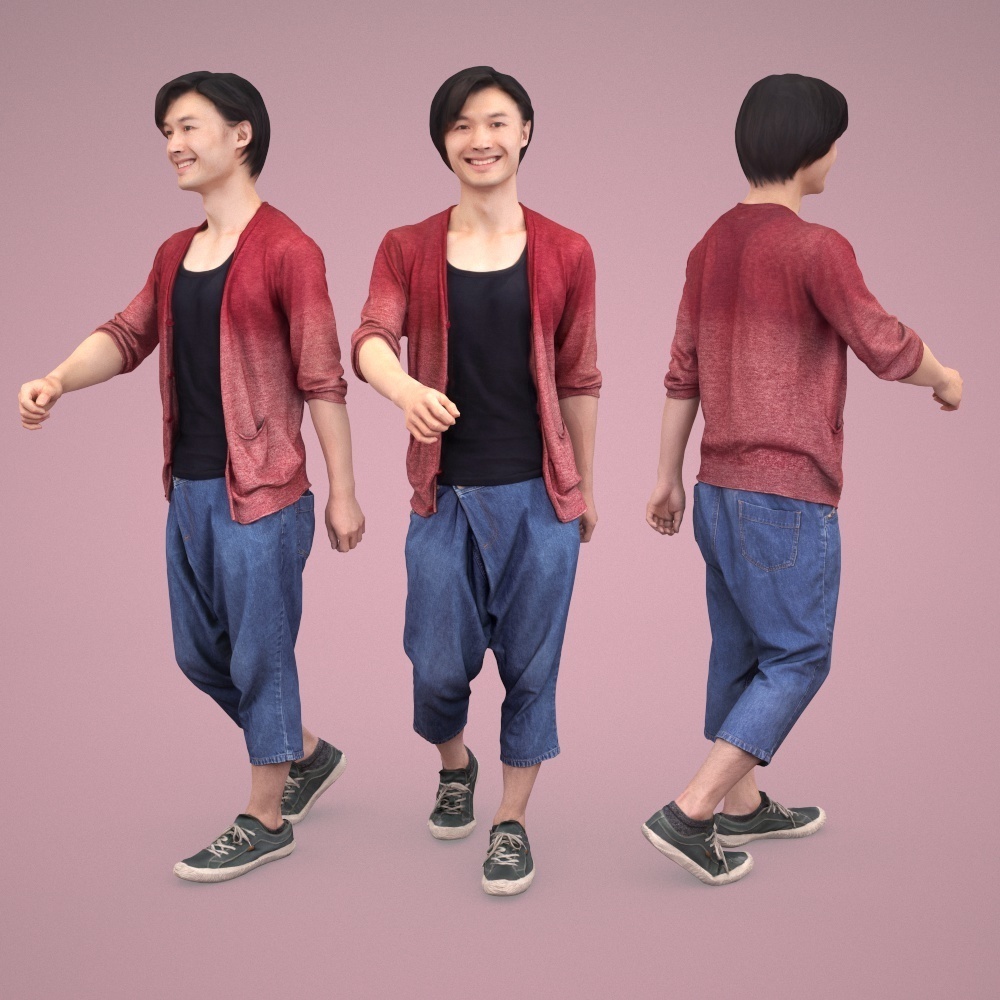 3D人物素材ポーズド 061_Syun