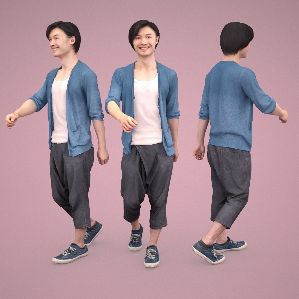 3D人物素材ポーズド 061_Syun