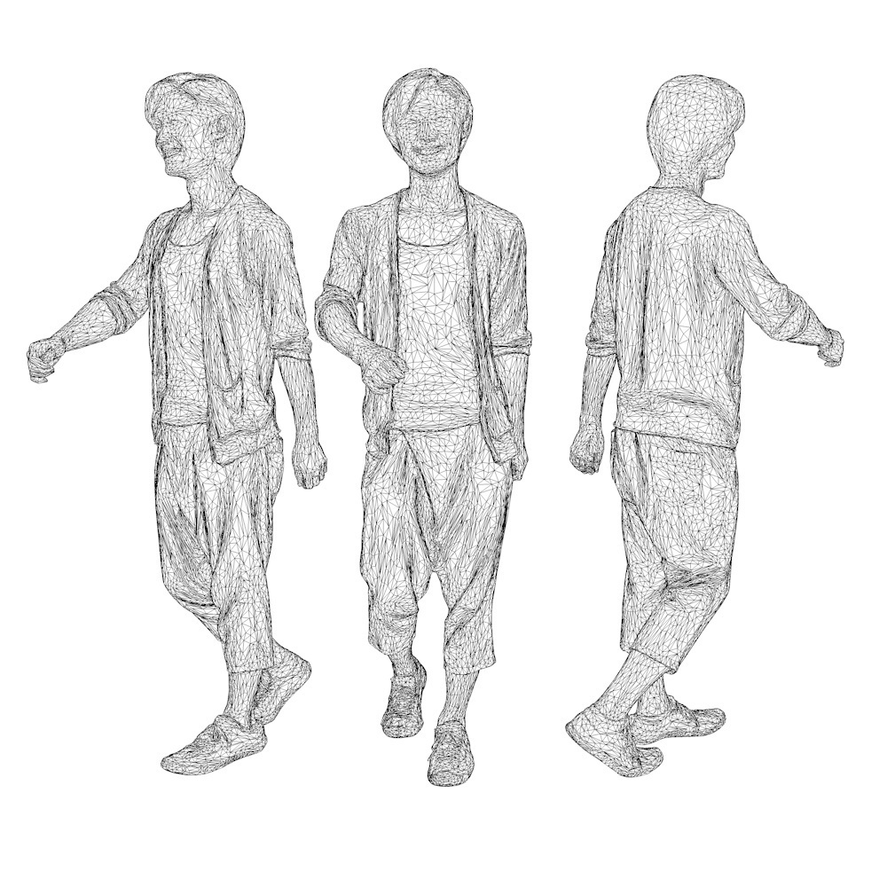 3D人物素材ポーズド 061_Syun