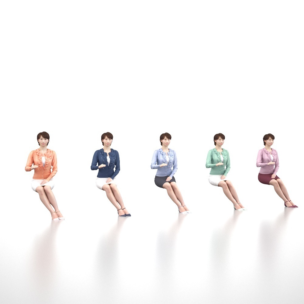 3D人物素材ポーズド 029_Haru