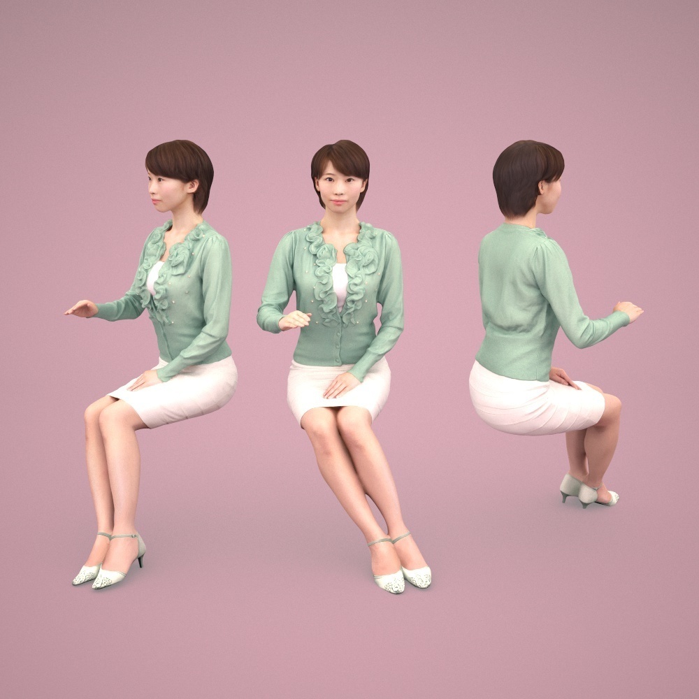 3D人物素材ポーズド 029_Haru