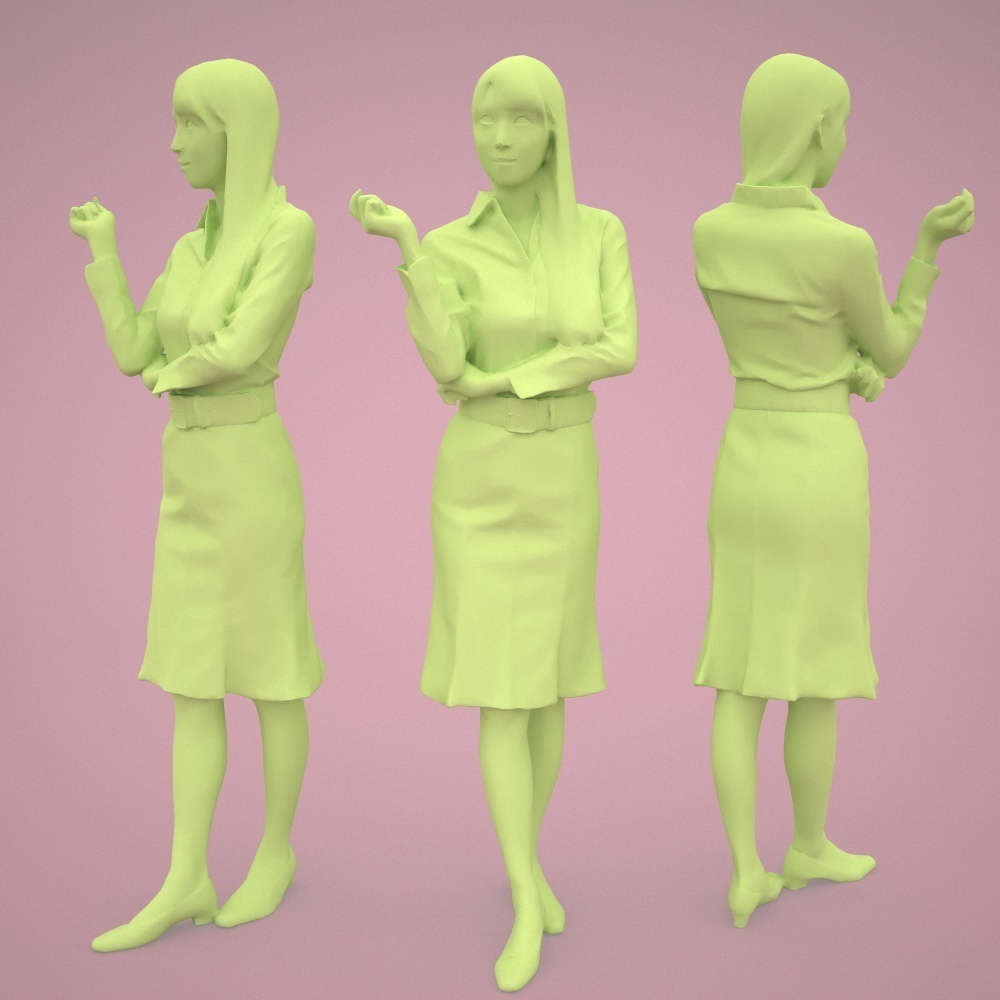 3D人物素材ポーズド 007_Rika