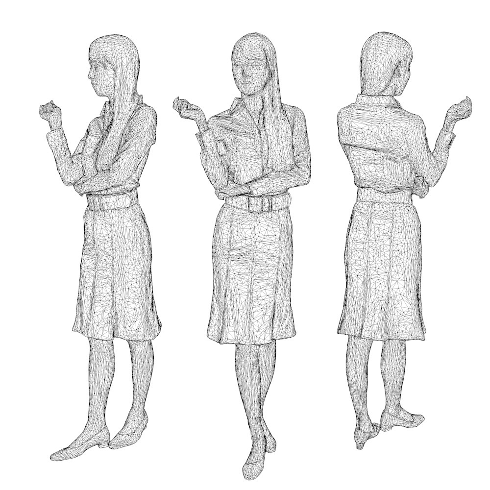 3D人物素材ポーズド 007_Rika