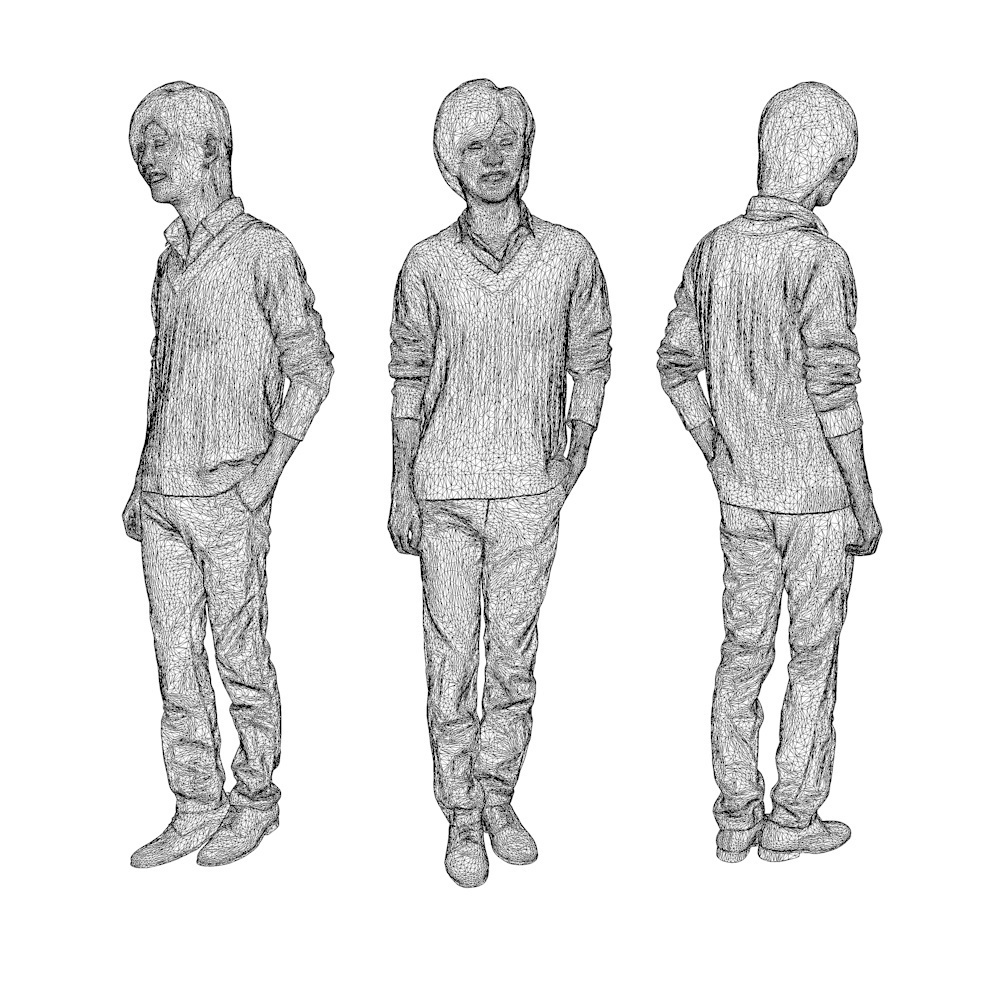 3D人物素材ポーズド 089_Ren