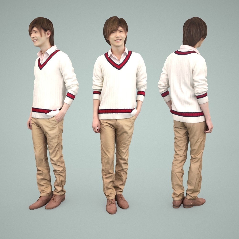 3D人物素材ポーズド 089_Ren
