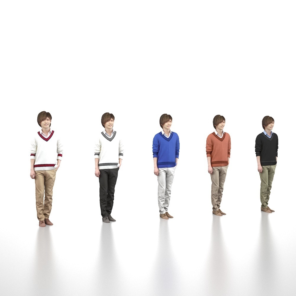 3D人物素材ポーズド 089_Ren