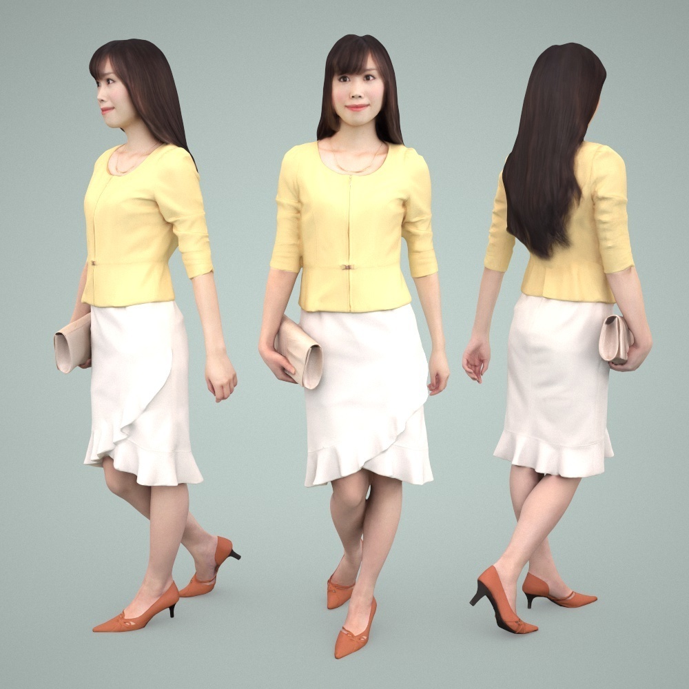 3D人物素材ポーズド 075_Yui