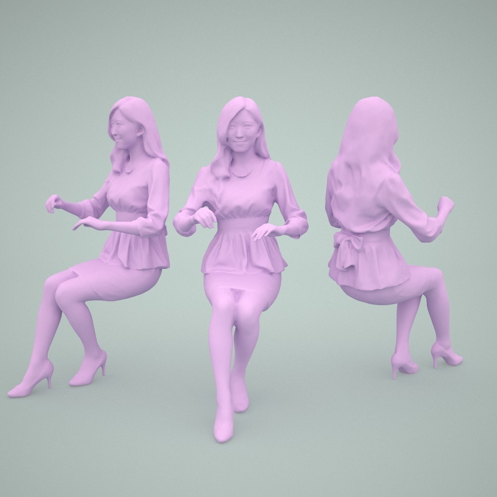 3D人物素材ポーズド 059_Mao