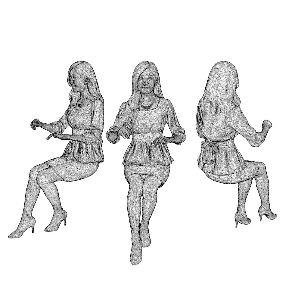 3D人物素材ポーズド 059_Mao