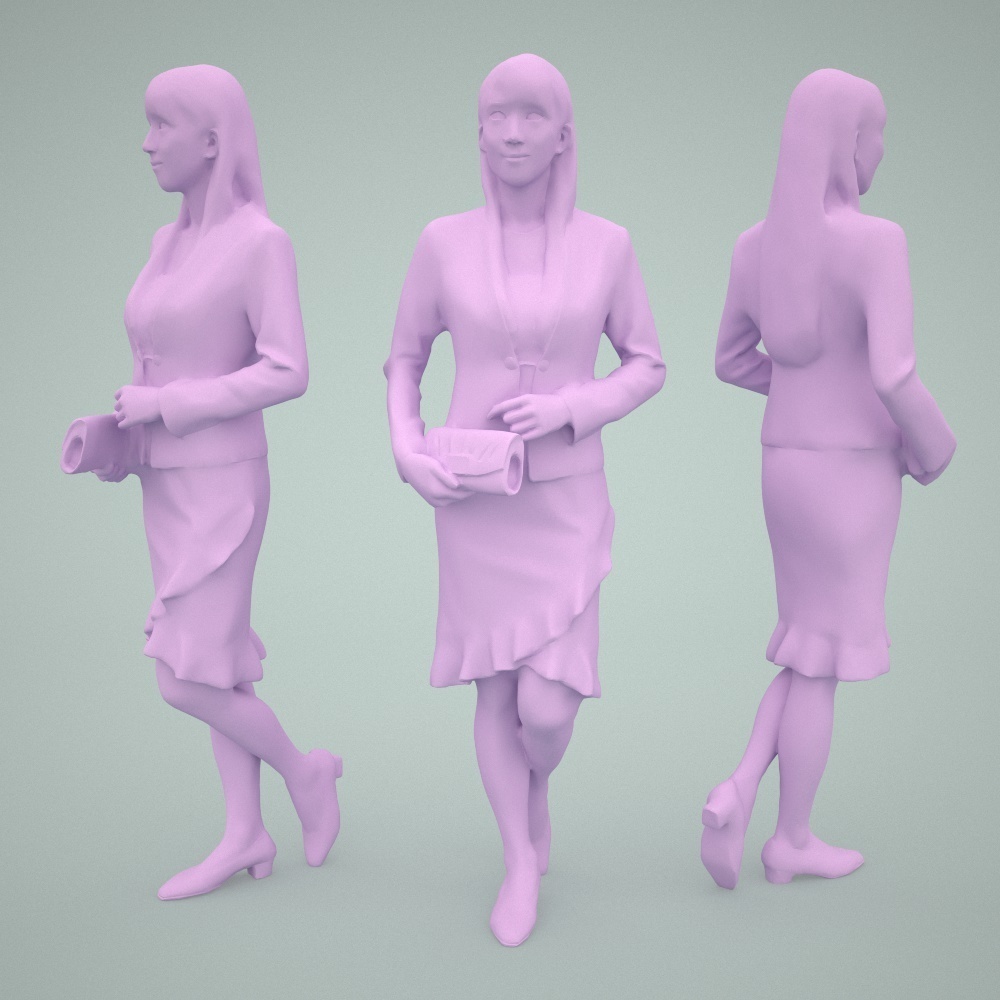 3D人物素材ポーズド 001_Rika