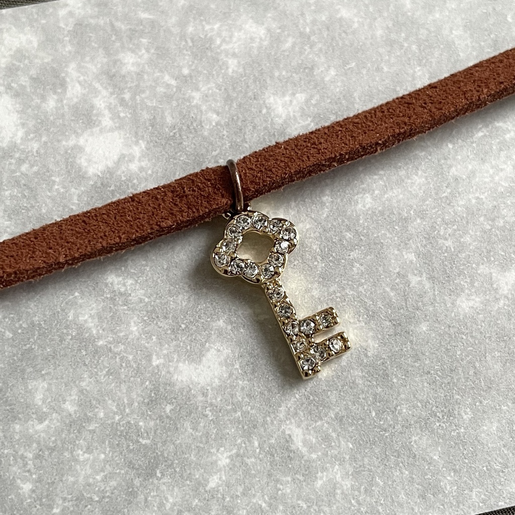 【鍵茶色】ぬい用 ぬいぐるみ ネックレス アクセサリー