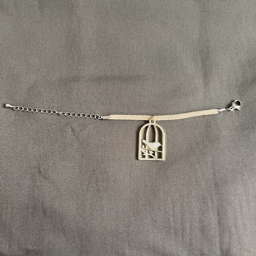 【鳥籠アジャスター銀】ぬい用 ぬいぐるみ ネックレス アクセサリー
