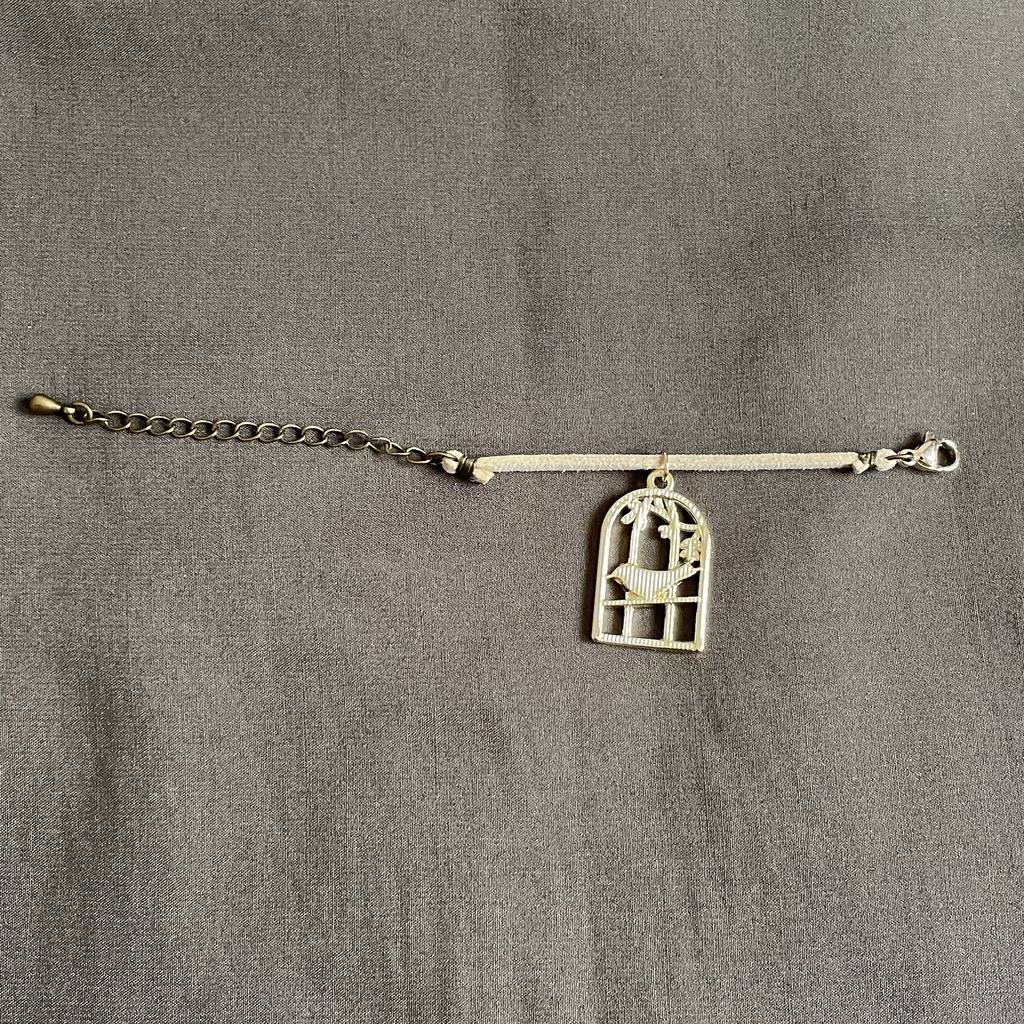 【鳥籠アジャスター茶色】ぬい用 ぬいぐるみ ネックレス アクセサリー