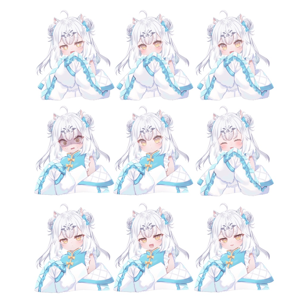 無料リアクション素材【動画編集・ゲーム実況・切り抜き向け】VTuber 琥珀