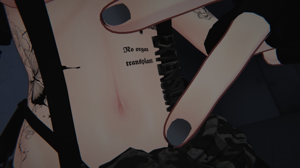 タトゥー(Tatoo)/｢No organ transplant｣(臓器移植しない)