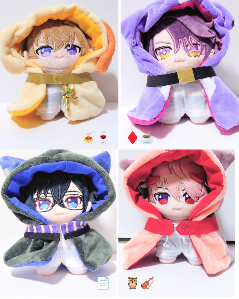 (非公式) わんにゃん風 ぬいぐるみポンチョ 12cm