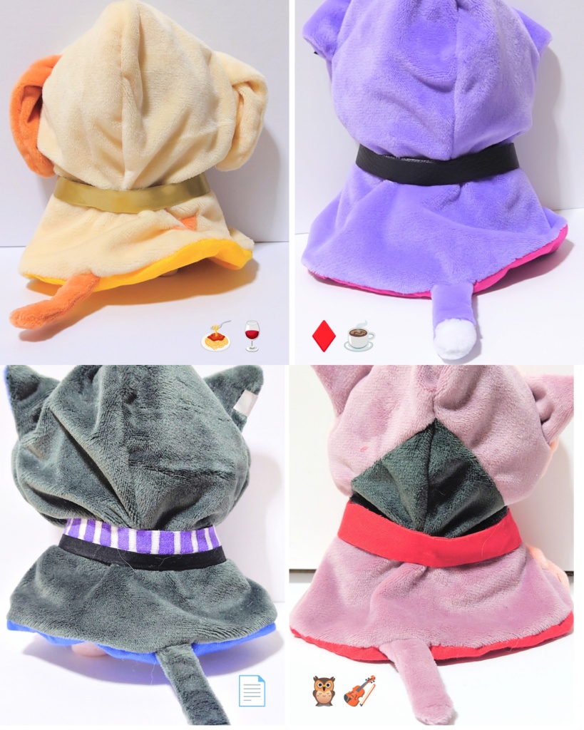 (非公式) わんにゃん風 ぬいぐるみポンチョ 12cm