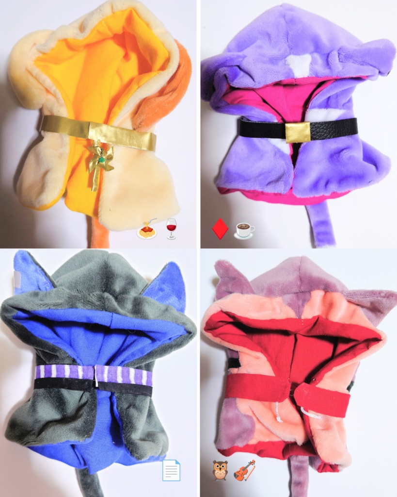 (非公式) わんにゃん風 ぬいぐるみポンチョ 12cm