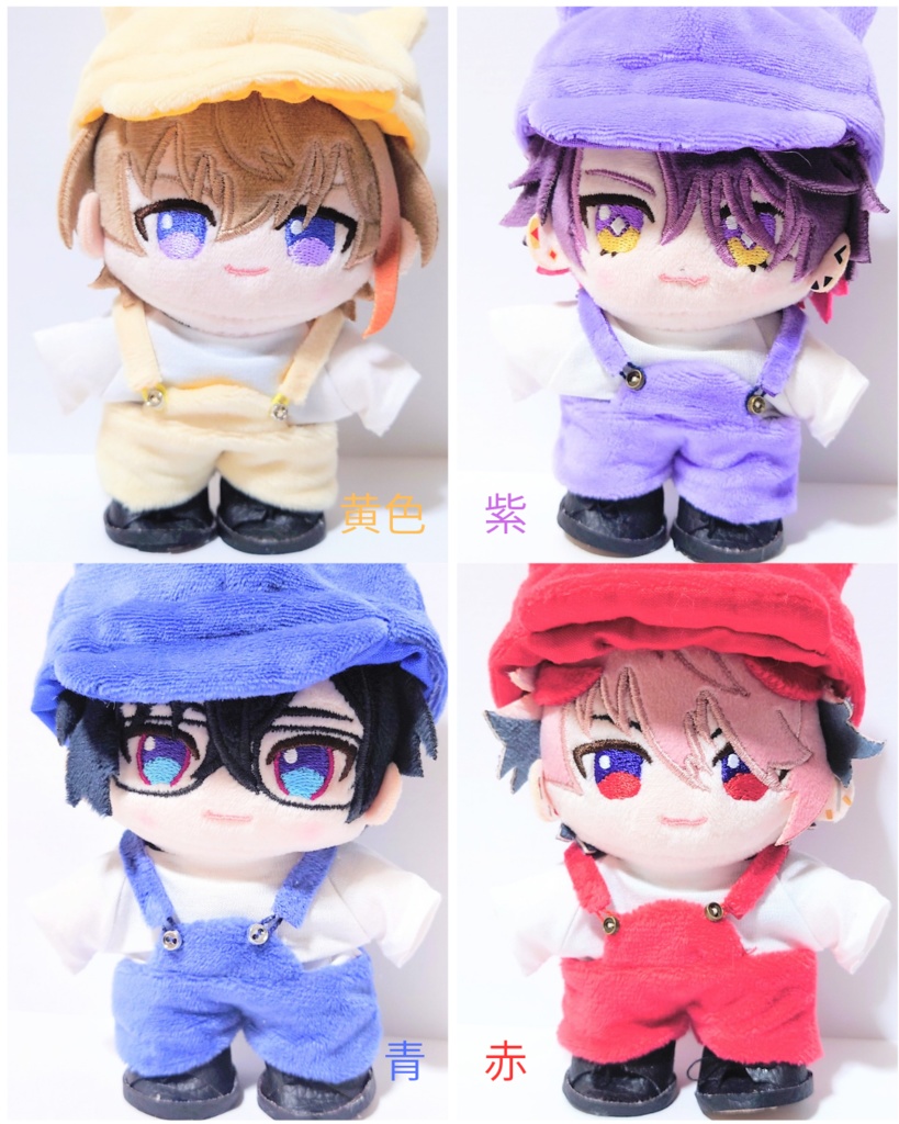 ぬい服 12cm サロペット＆猫耳キャスケット帽