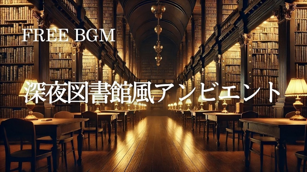 08【勉強・集中BGM】深夜図書館風ダークアンビエント – Free BGM