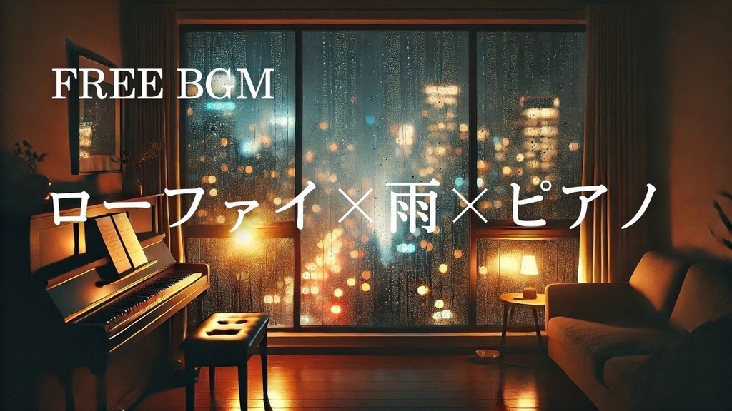 10【勉強・集中BGM】ローファイ×雨×ピアノトリオ – Free BGM