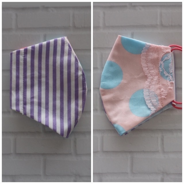 PINK◆かわいい♪ オリジナルマスク◆レース ポップ ドット 水玉 ◆キッズ こども◆レディース◆S・M