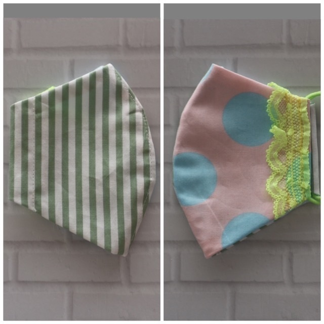 PINK◆かわいい♪ オリジナルマスク◆レース ポップ ドット 水玉 ◆キッズ こども◆レディース◆S・M