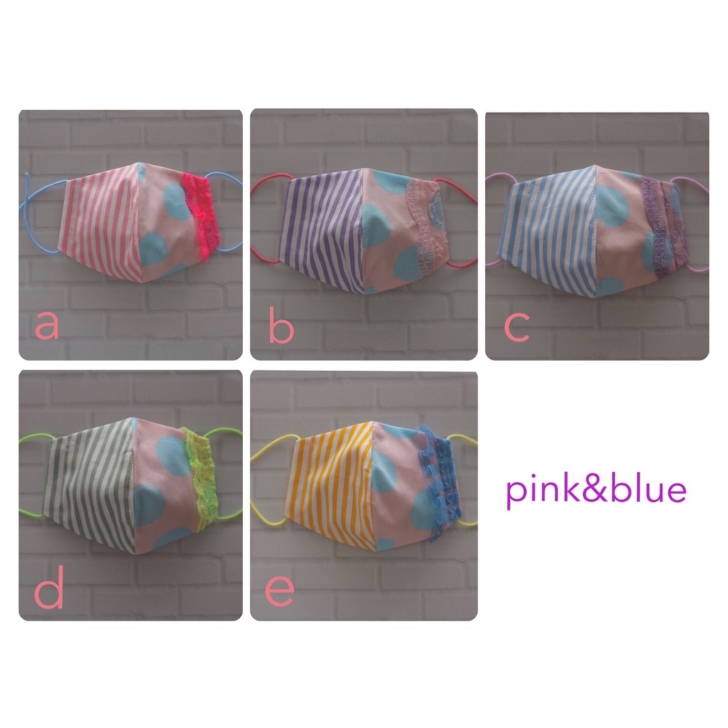 PINK◆かわいい♪ オリジナルマスク◆レース ポップ ドット 水玉 ◆キッズ こども◆レディース◆S・M