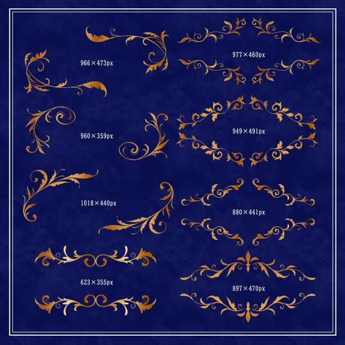 クラシック飾り罫セット01