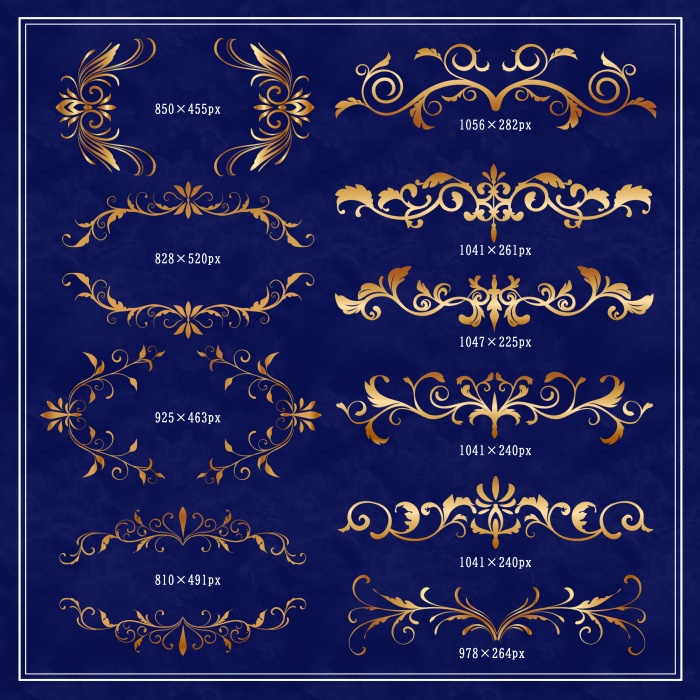 クラシック飾り罫セット01