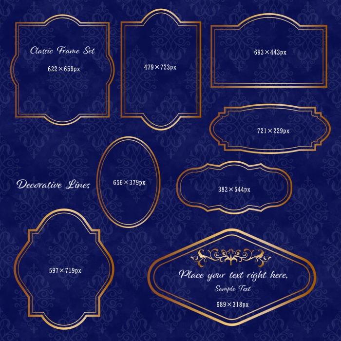 クラシック飾り罫セット01