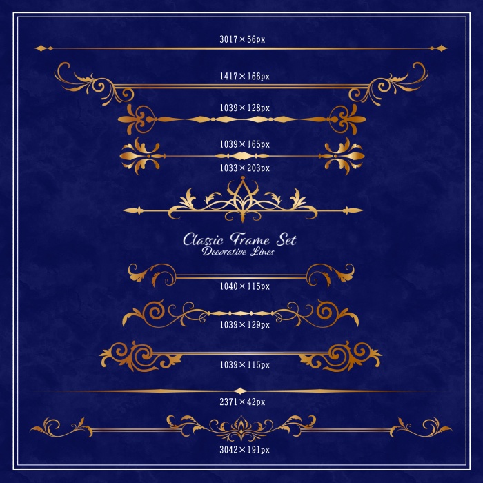 クラシック飾り罫セット01