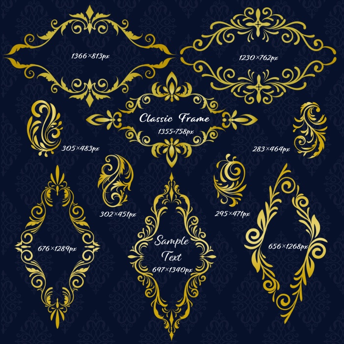 クラシック飾り罫セット02