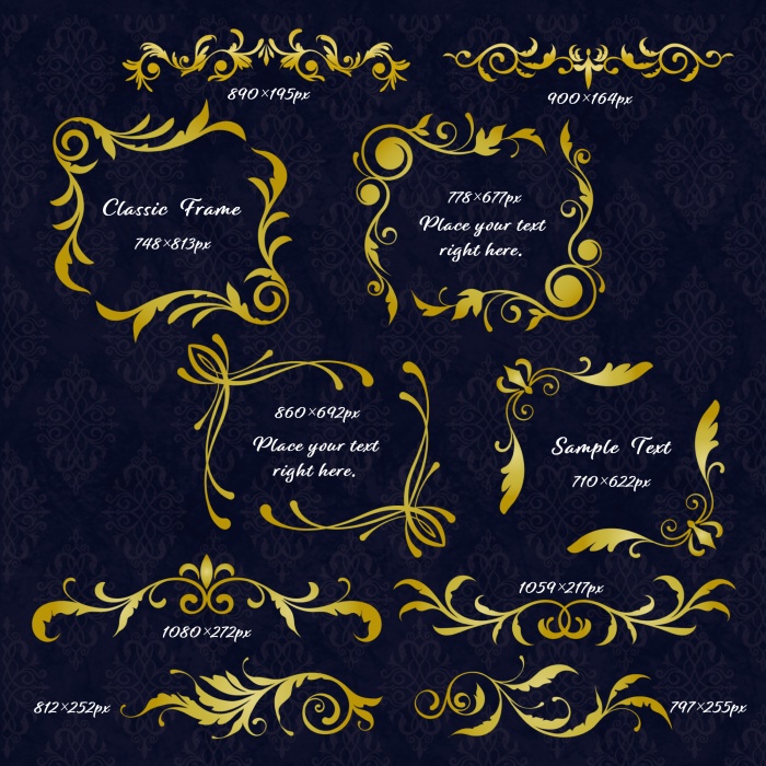 クラシック飾り罫セット02