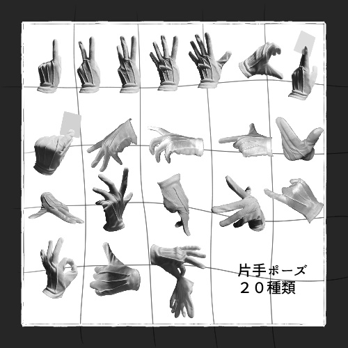 【ココフォリア用素材】白手袋素材