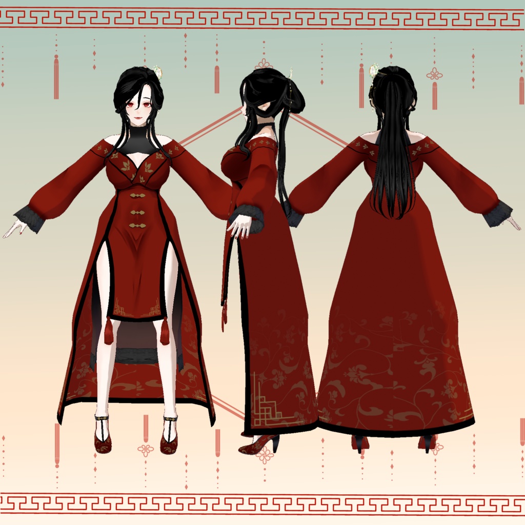 【VRoidモデル】紅‐beni‐