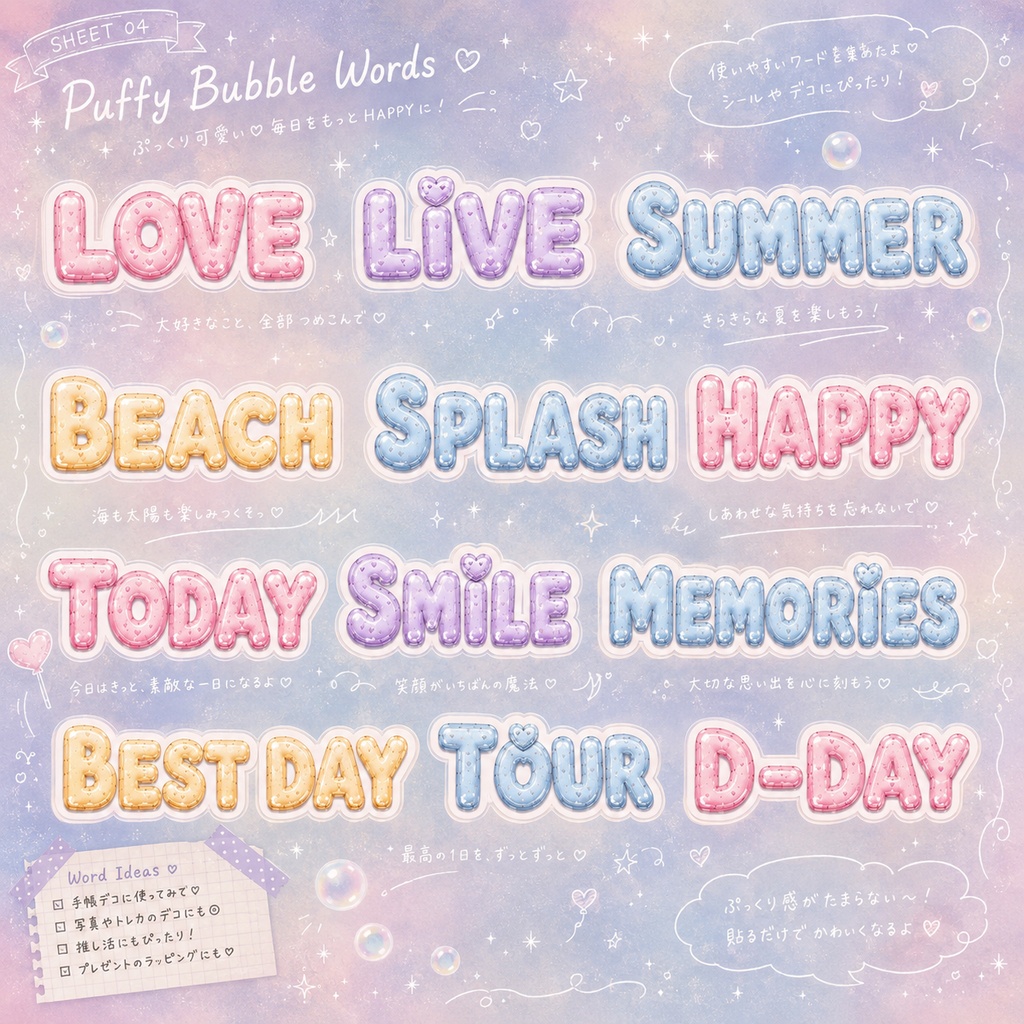 Live Day Girls Vol.2|Summer Festival Collection Digital Sticker Set