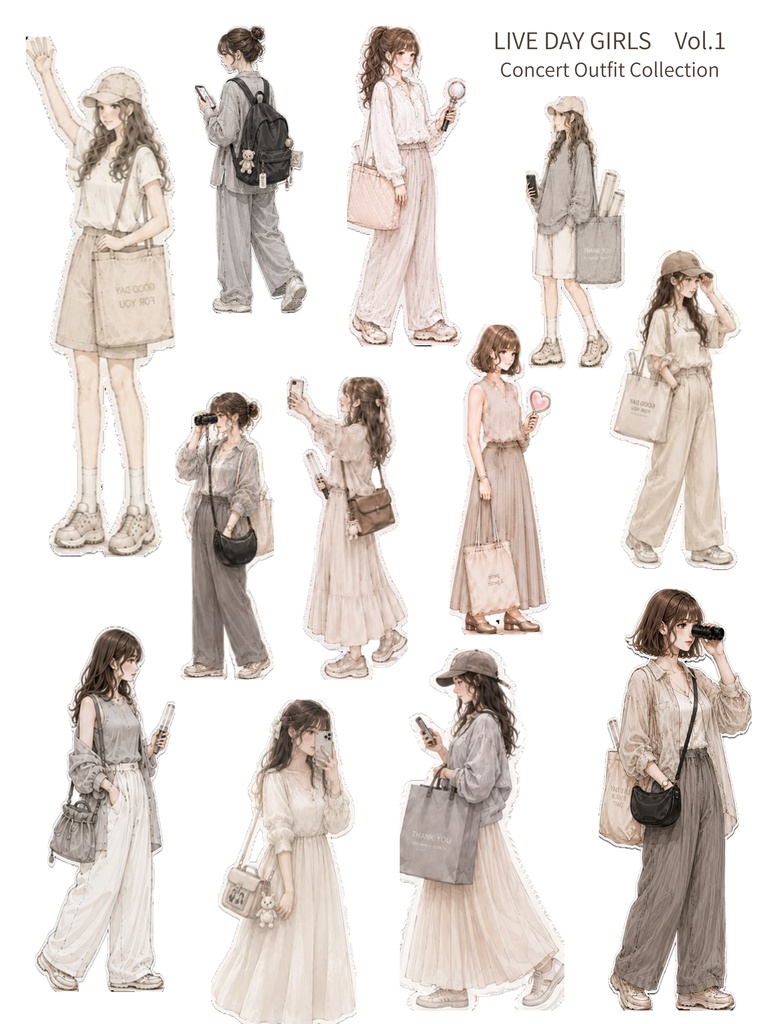 LIVE DAY GIRLS Vol.1 推し活デジタルステッカーセット
