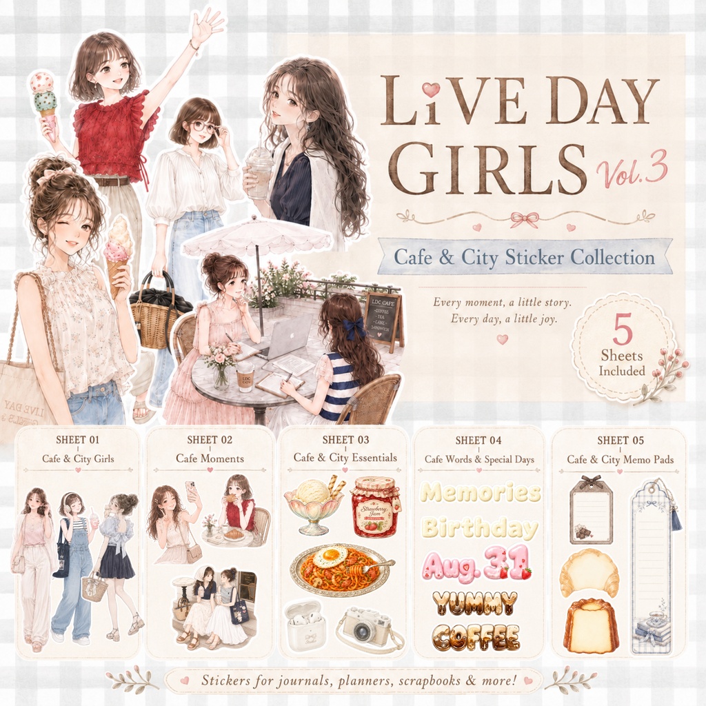 Petalia days Vol.1|カフェ&シティ デジタルステッカー100点以上