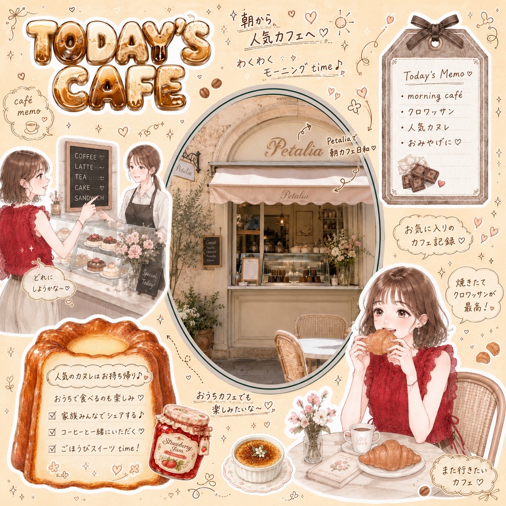 Petalia days Vol.1|カフェ&シティ デジタルステッカー100点以上